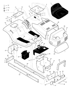 Part Location Diagram of F-99805 Briggs and Stratton Instruction Book and Parts List